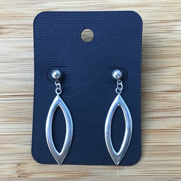 Sterling Silver Drop Post Earrings Vintage Pierced 925 - Picture 2 of 8